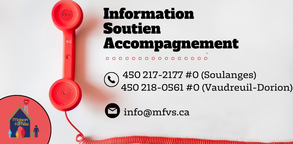 Soutien, information, accompagnement Maison de la famille Vaudreuil Soulanges